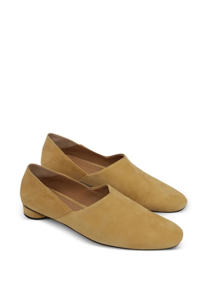 The Row Pre-Owned Noelle suede loafers - Yellow