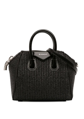 Givenchy Pre-Owned 2022 Mini Raffia Antigona satchel - Black