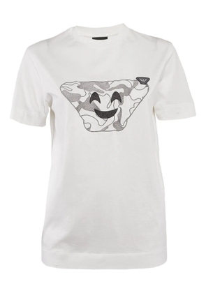 Emporio Armani Pre-Owned 2020 smiley face camouflage T-shirt - White