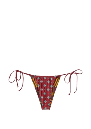 KITH Tova mix-print bikini bottoms - Red