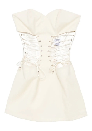 Vestiaire d'un Oiseau Libre lace-up corset mini dress - White