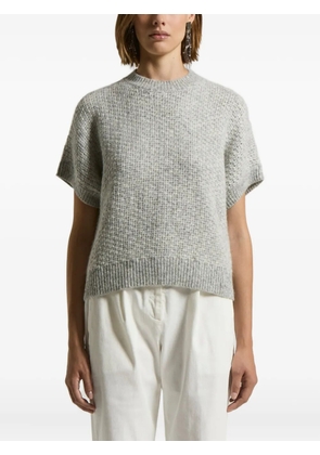 Peserico round-neck short-sleeve sweater - Grey