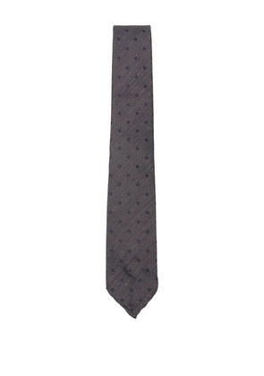 Dell'oglio polka dot tie - Brown