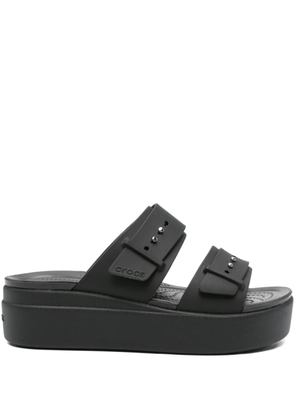 Crocs Brooklyn platform double-buckle sandals - Black