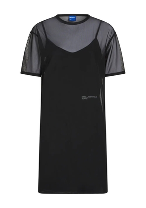 Karl Lagerfeld Jeans mesh jersey mini dress - Black