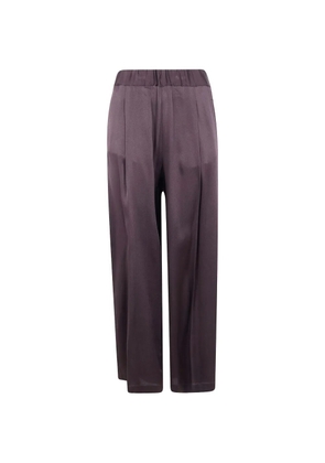 Semicouture elastic-waist trousers - Purple