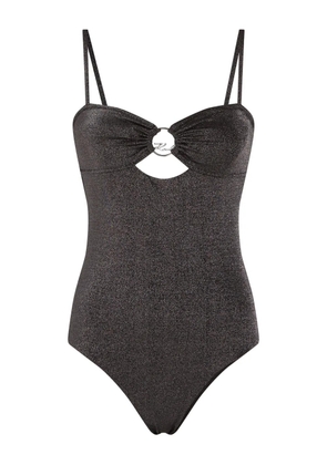 Karl Lagerfeld DNA ring swimsuit - Grey