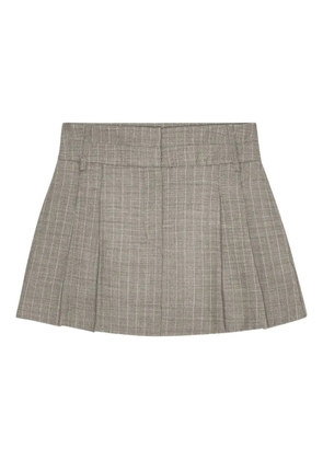 REMAIN double-waistband pleated mini skirt - Grey
