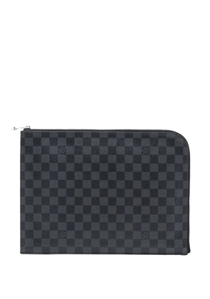 Louis Vuitton Pre-Owned 2017 Damier Graphite Pochette Jour GM clutch bag - Black
