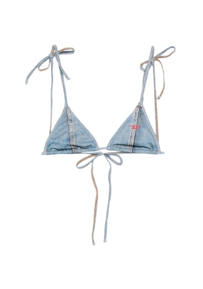 Diesel tie detail triangle bikini top - Blue