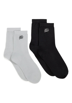 Karl Lagerfeld Autograph lurex socks (pack of two) - Black