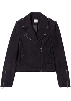 Claudie Pierlot suede biker jacket - Blue
