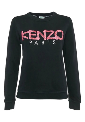 Kenzo Pre-Owned logo-embroidered sweatshirt - Black