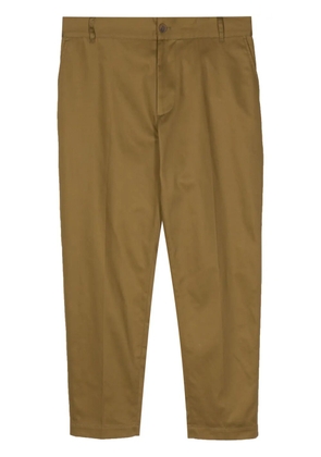 Maison Kitsuné straight-leg gabardine chinos - Brown