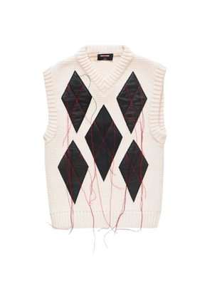 DSQUARED2 x Magliano argyle knit vest - Neutrals