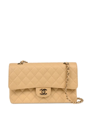 CHANEL Pre-Owned 2002 medium Double Flap shoulder bag - Neutrals