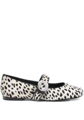 Coperni leather ballet flats - WHITE AND BLACK