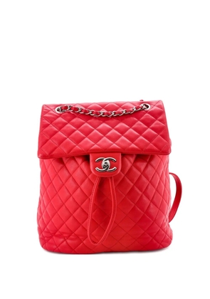 CHANEL Pre-Owned Urban Spirit Quilted Lambskin Large backpack - Red