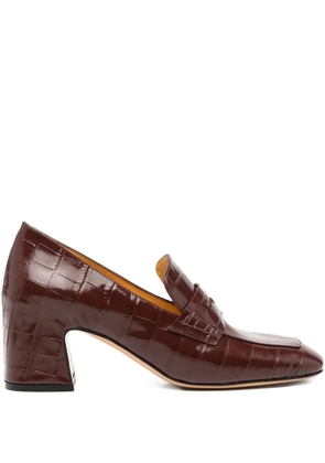 Madison.Maison 60mm Moc Croc pumps - Brown