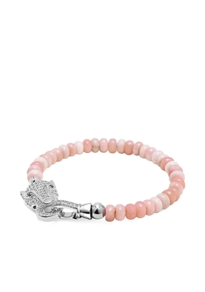 Nialaya Jewelry Panther Head opal bracelet - Silver