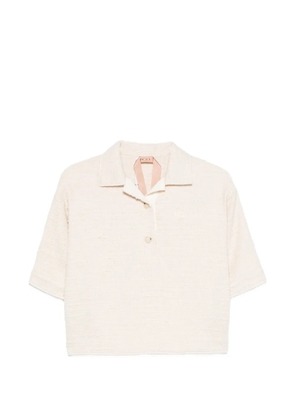 Nº21 tweed polo top - Neutrals