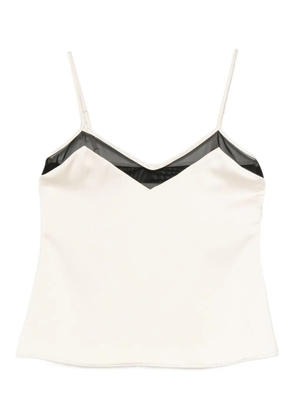 IMPERIAL v-neck spaghetti-strap top - Neutrals
