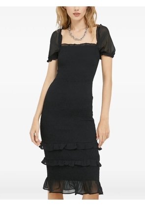 Abercrombie & Fitch square-neck midi dress - Black