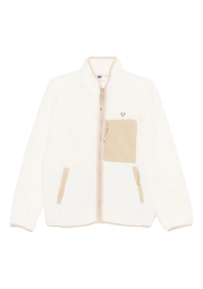 CHOCOOLATE logo-plaque fleece jacket - Neutrals