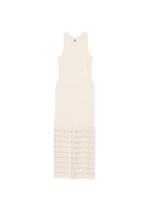 Patrizia Pepe fringes knit midi dress - Neutrals