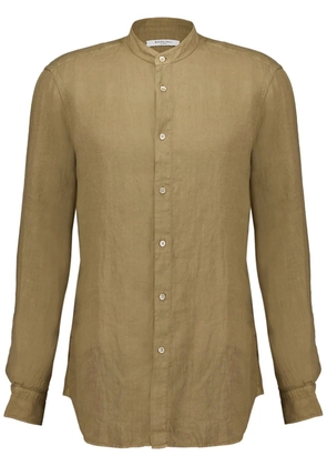 Boglioli garment-dyed linen shirt - Brown