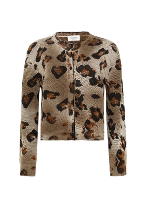 Laneus leopard-pattern cardigan - Neutrals