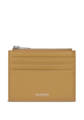 SANDRO zip cardholder wallet - Neutrals