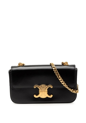 Celine Pre-Owned 2022 Shiny Calfskin Claude Chain shoulder bag - Black