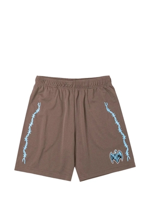 Warren Lotas elastic-waistband track shorts - Brown
