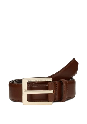 Karl Lagerfeld buckled leather belt - Brown