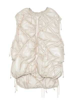 Muller Of Yoshiokubo quilted drawstring vest - Neutrals