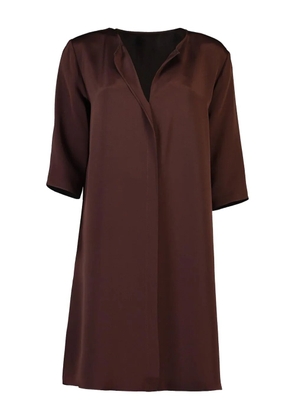 Peter Cohen Oh satin V-neck dress - Brown