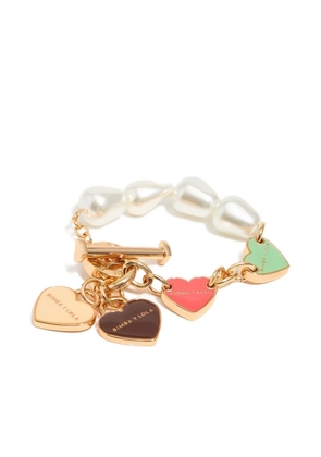 Bimba y Lola heart-charm logo bracelet - Gold