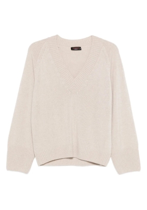 Incentive! Cashmere V-neck long-sleeve sweater - Neutrals