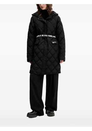 Karl Lagerfeld Jeans hooded quilted coat - Black