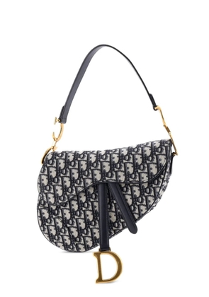 Christian Dior Pre-Owned Saddle Handbag Oblique Canvas Medium shoulder bag - Blue