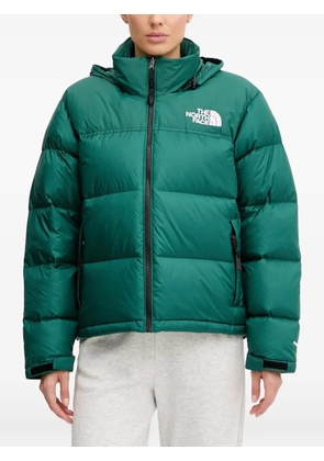 The North Face zip logo-print hooded jacket - Green