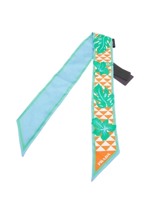 Prada Pre-Owned silk floral bandeau - Blue