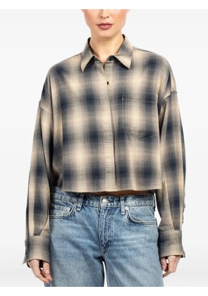 rag & bone plaid-pattern cropped shirt - Neutrals