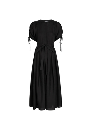 Gabriela Hearst tie-detail midi dress - Black