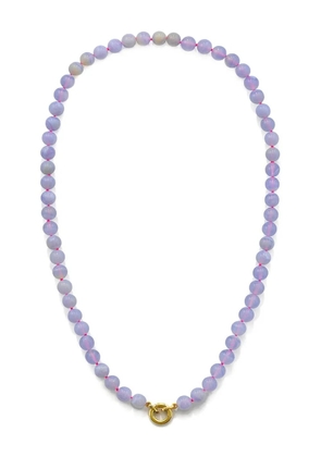 ROBINSON PELHAM 18K yellow gold chalcedony bead necklace - Blue