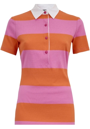 Versace Jeans Couture striped polo dress - Orange