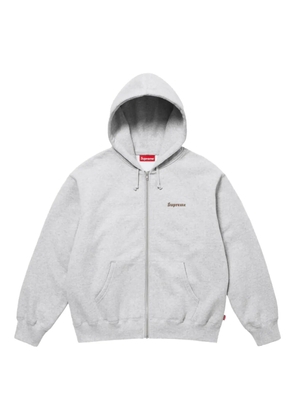 Supreme crest zip-up 'SS 25 - Grey' hoodie