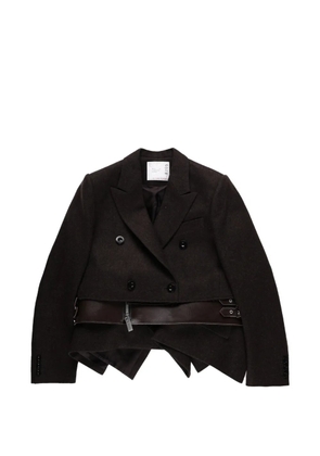 sacai wool jacket - Brown