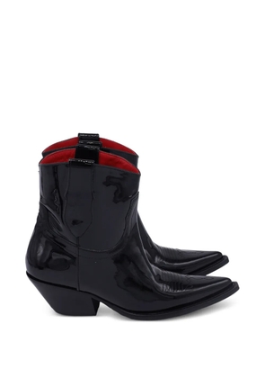 Maison Margiela patent-leather cowboy boots - Black